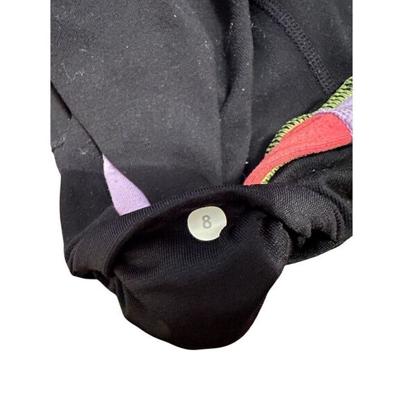 Lululemon reversible biker shorts black sz 8 women’s active workout - Picture 7 of 8